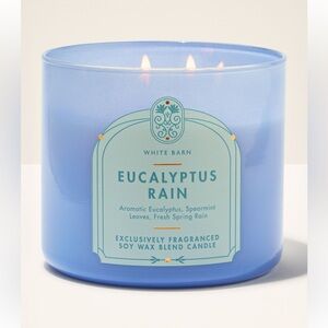 NWT White Barn- Eucalyptus Rain 3 Wick Candle